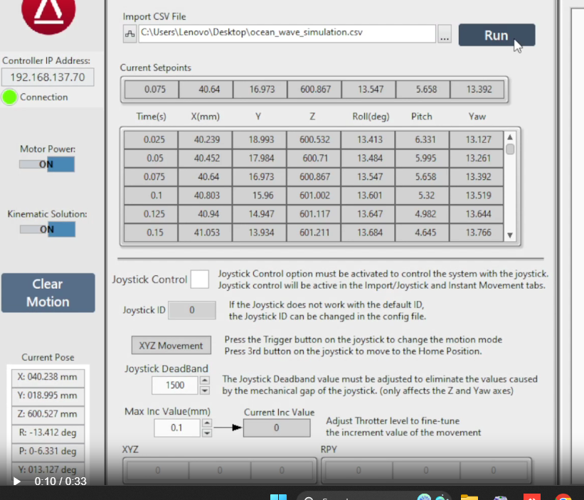 Stewart Platform 6DoF Hexapod Positioner System Acrome